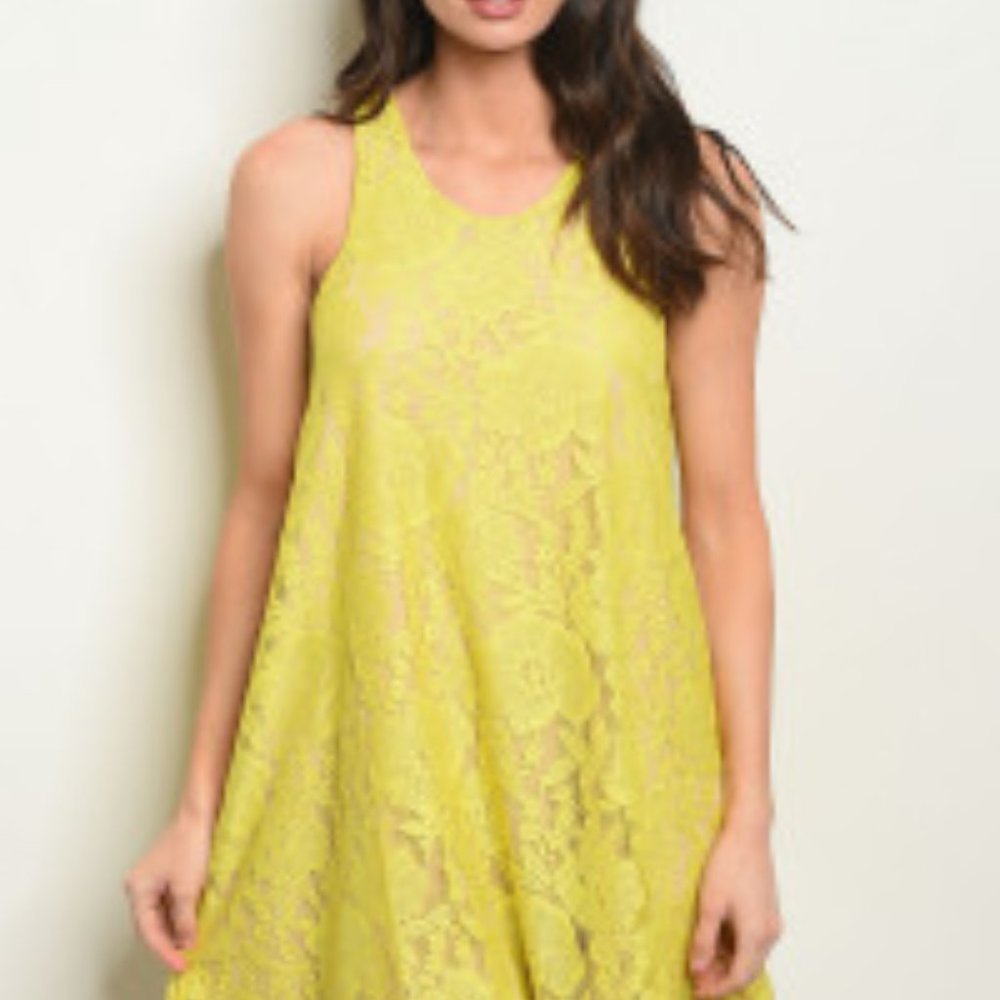LIME NUDE DRESS